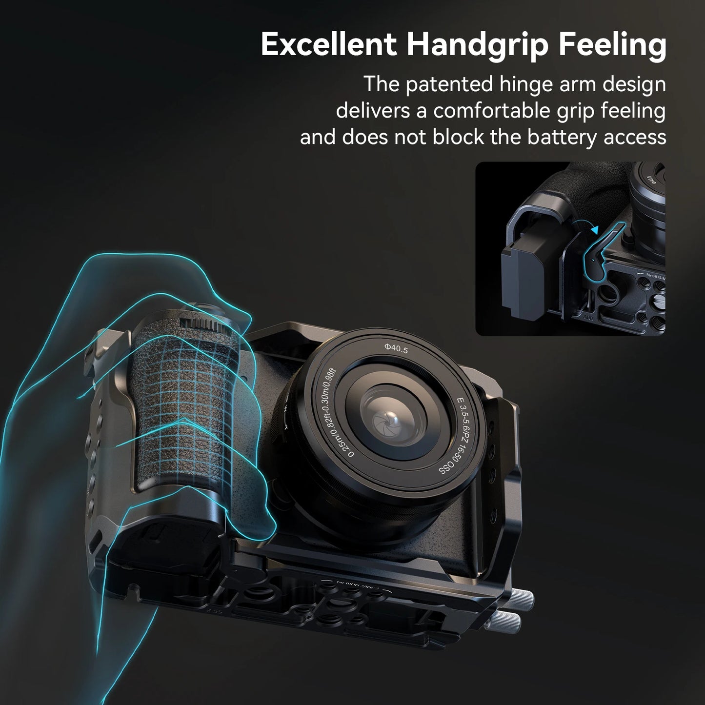 Cage SmallRig pour Sony Alpha 6700 Plaque de fixation rapide intégrée pour Arca avec serre-câble pour HDMI