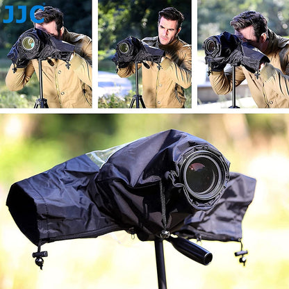 Housse de pluie JJC haute qualité imperméable à l'eau pour tout reflex + objectif
