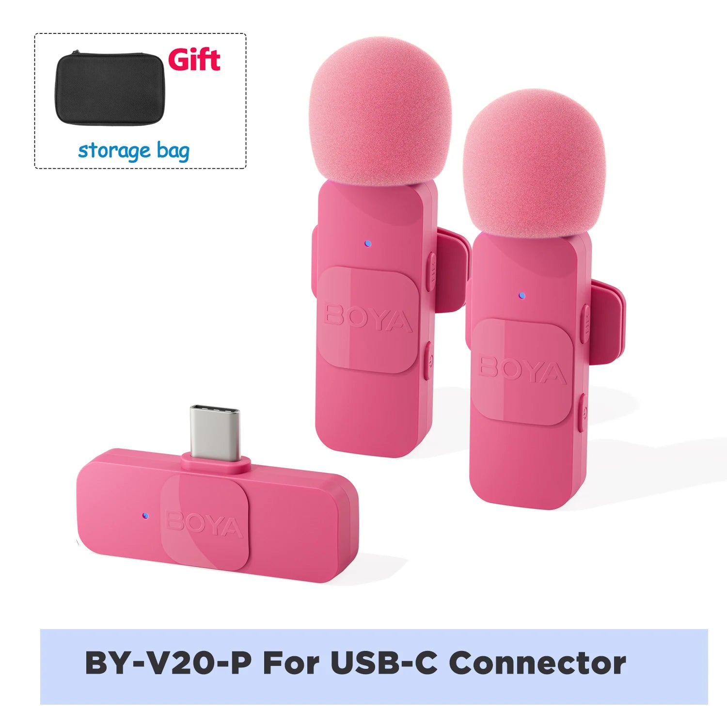 Mini Microphone Lavalier professionnel sans fil BOYA BY-V pour iPhone, iPad, Android, reflex, caméra, diffusion en direct, enregistrement de jeu, Interview, Vlog...