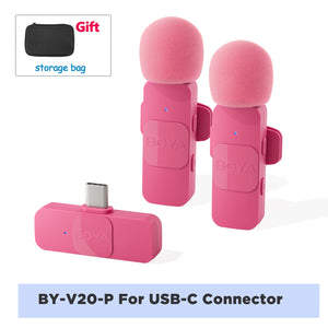 Mini Microphone Lavalier professionnel sans fil BOYA BY-V pour iPhone, iPad, Android, reflex, caméra, diffusion en direct, enregistrement de jeu, Interview, Vlog...