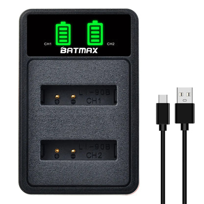 Batterie Batmax DB-110 1500mAh + chargeur double pour appareils photo Ricoh DB-110 GR série Ricoh GR III, GR IIIx, Theta X, WG-6, G900