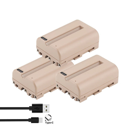 Batterie Probty 2250mAh NP-FM500H NP FM500H FM500H USB-C pour Sony Alpha A58 A57 A65 A77 A99 A900 A700 A580 A560 A550 A850