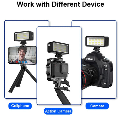 Waterproof Led Video Diving Light, 40M Underwater Lamp for GoPro 13 12 11 10 Sjcam Yi DJI Osmo Action Camera