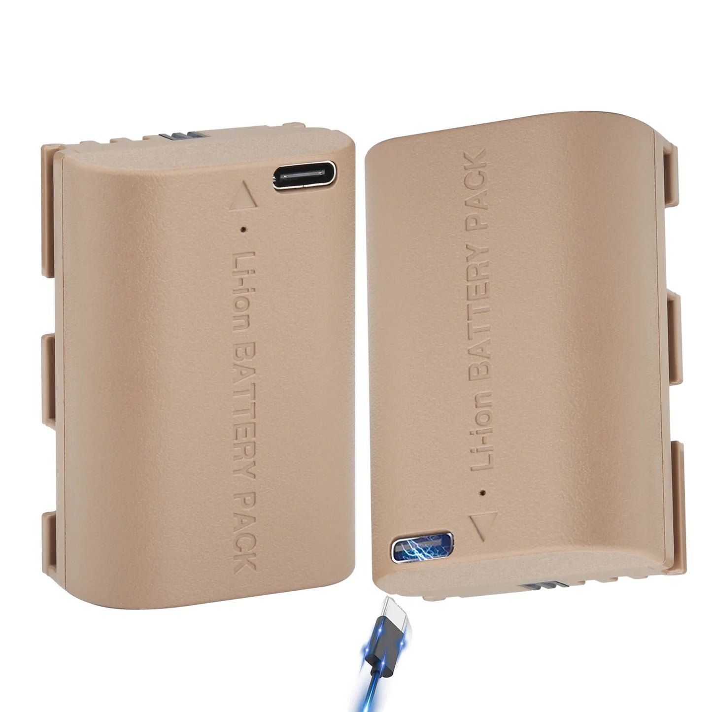 Batterie Probty LP-E6NH 3200mAh avec recharge usb Type-C pour Canon EOS R R5 R6 5DS 6D 7D 60D 70D 80D 90D