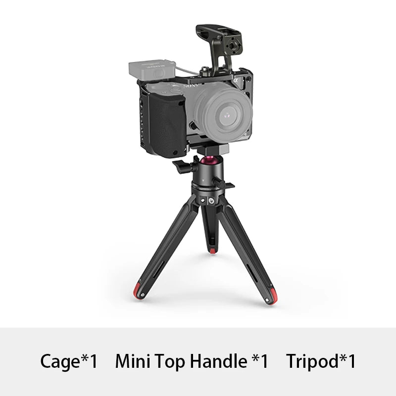 Cage SmallRig 3164 pour Sony A6100 / A6300/ A6400 - avec poignée en Silicone