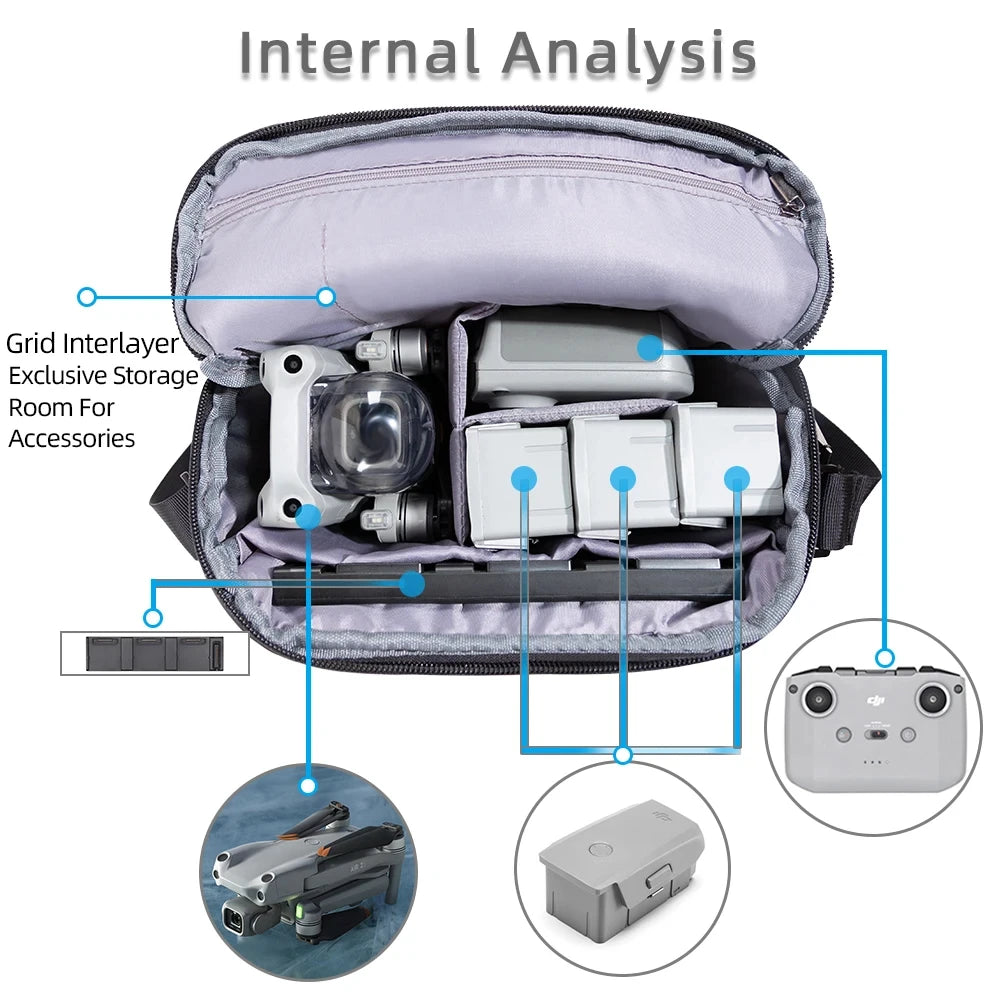 Sac à dos , sac à bandoulière pour Drone DJI NEO / Mini 5 Pro, DJI Mini 4K/mini 2/ Dji Air 2S/Mini 3/3Pro Mini 4Pro