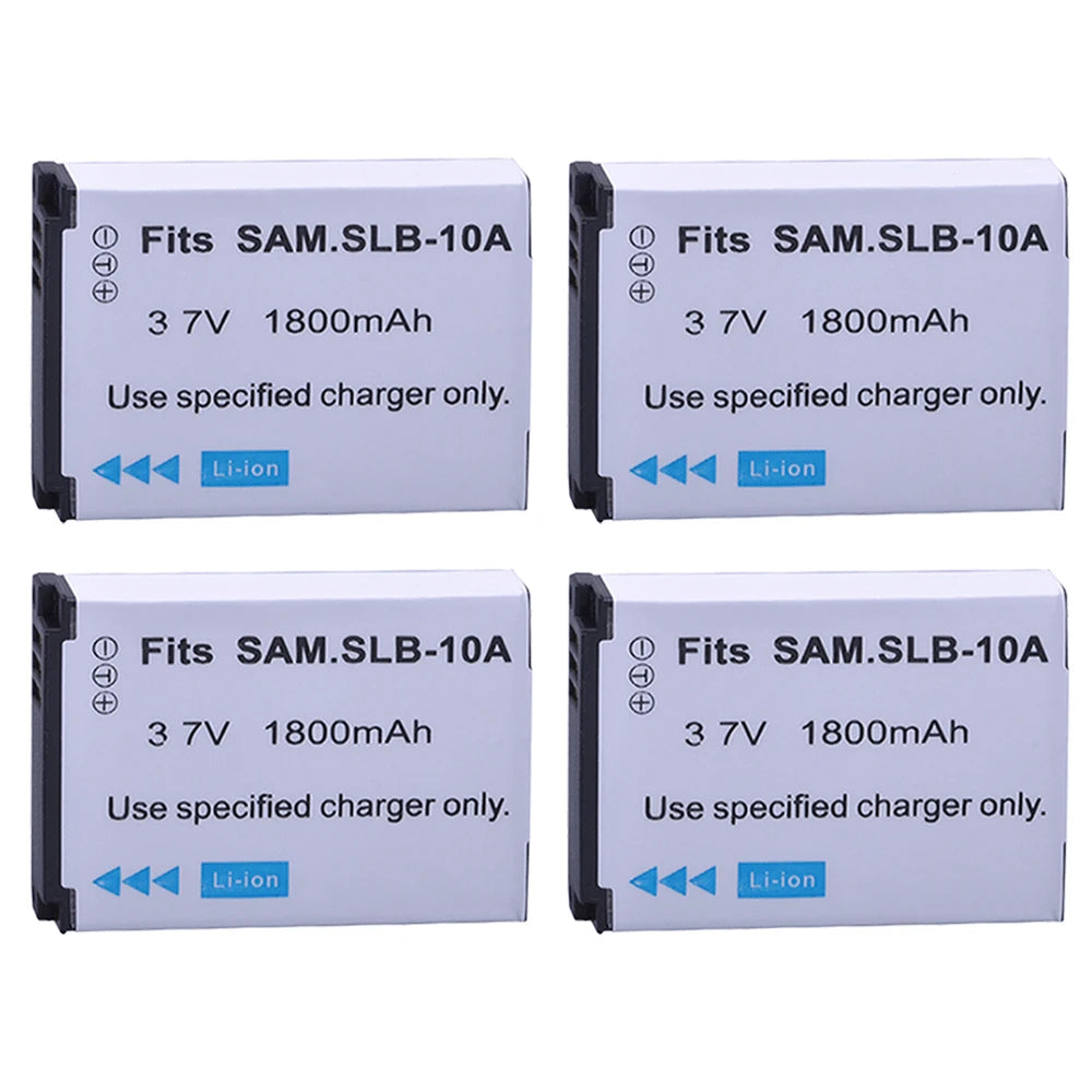 Batterie Batmax SLB-10A SLB 10A + chargeur pour Samsung P800 P1000 PL50 PL51 PL55 SL420 SL502 SL620 SL720 SL820 WB700