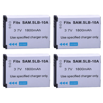Batterie Batmax SLB-10A SLB 10A + chargeur pour Samsung P800 P1000 PL50 PL51 PL55 SL420 SL502 SL620 SL720 SL820 WB700