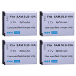 Batterie Batmax SLB-10A SLB 10A + chargeur pour Samsung P800 P1000 PL50 PL51 PL55 SL420 SL502 SL620 SL720 SL820 WB700