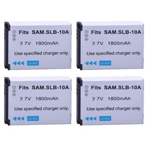 Batterie Batmax SLB-10A SLB 10A + chargeur pour Samsung P800 P1000 PL50 PL51 PL55 SL420 SL502 SL620 SL720 SL820 WB700