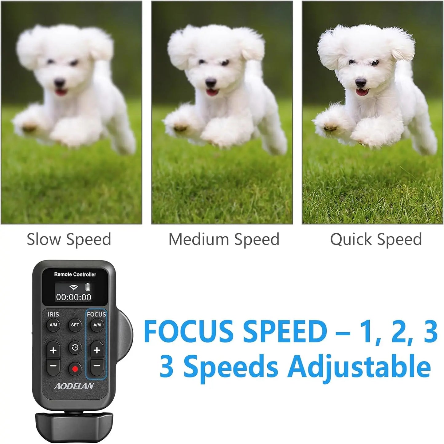 Télécommande AODELAN ZC-3 pour caméra camescope Sony et Canon sans fil LANC 2.5mm vidéo Zoom, mise au point, IRIS et enregistrement