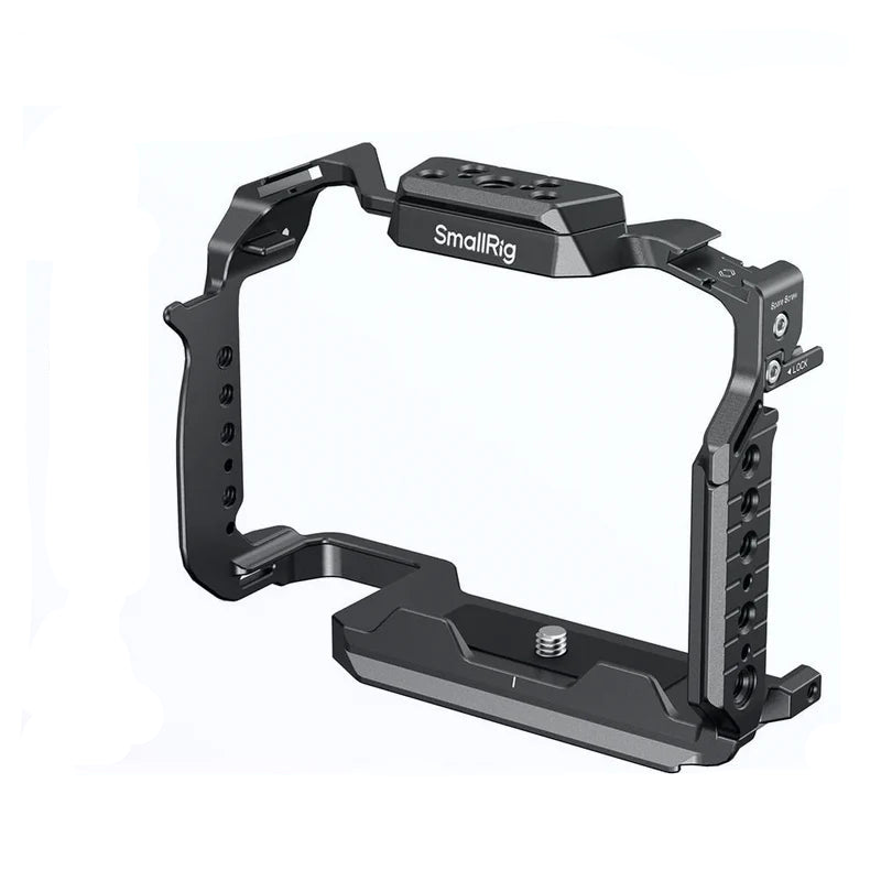Cage SmallRig 4902 pour Panasonic LUMIX S1R II / S5 II / S5 IIX / G9 II w HawkLock à dégagement rapide avec plaque inférieure Arca-Swiss