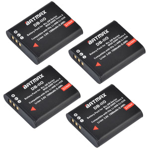 Batterie Batmax DB-110 1500mAh + chargeur double pour appareils photo Ricoh DB-110 GR série Ricoh GR III, GR IIIx, Theta X, WG-6, G900