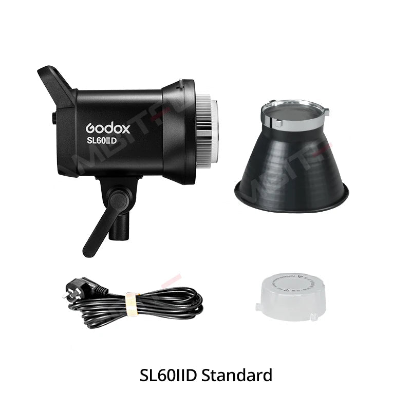 Eclairage studio LED COB Godox SL60IIBI SL60IID, 2.4G, sans fil, contrôle Bluetooth, lumière continue, monture Bowens pour vidéo statique