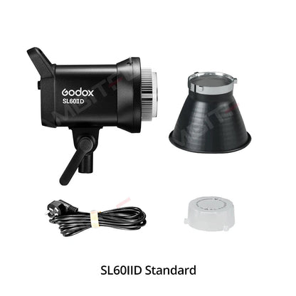 Eclairage studio LED COB Godox SL60IIBI SL60IID, 2.4G, sans fil, contrôle Bluetooth, lumière continue, monture Bowens pour vidéo statique