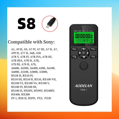 Intervallomètre minuterie déclencheur télécommande AODELAN pour Canon Nikon Sony Panasonic Olympus Fujifilm