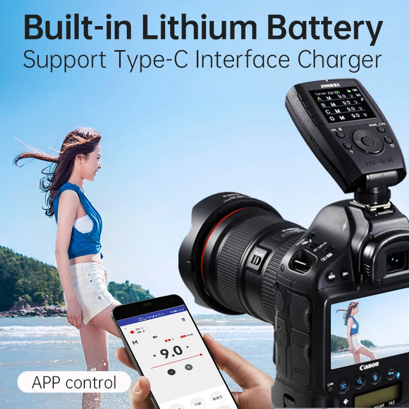 Déclencheur JINBEI – transmetteur de déclenchement sans fil Speedlite, TR-Q7II TR-V6II 2.4G, télécommande Flash pour Canon, Nikon, Sony, Olympus, Fuji