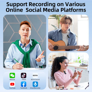 Mini Microphone Lavalier professionnel sans fil BOYA BY-V pour iPhone, iPad, Android, reflex, caméra, diffusion en direct, enregistrement de jeu, Interview, Vlog...