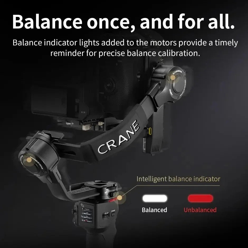 Stabilisateur de caméra ZHIYUN Crane 4 pour Canon Sony Nikon...