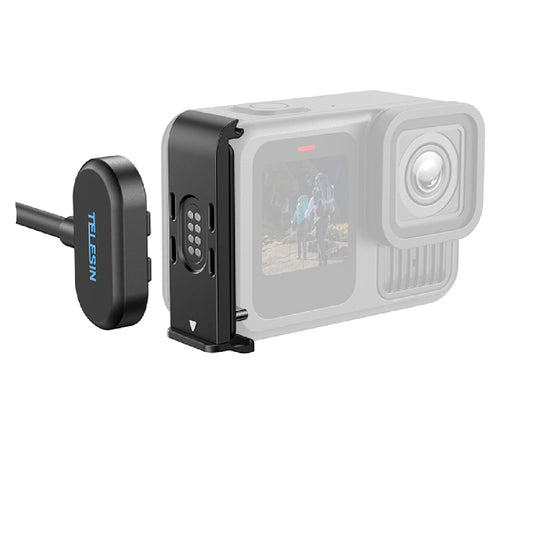 Chargeur latéral magnétique étanche TELESIN pour Gopro hero 9 10 11 12 13 type-c