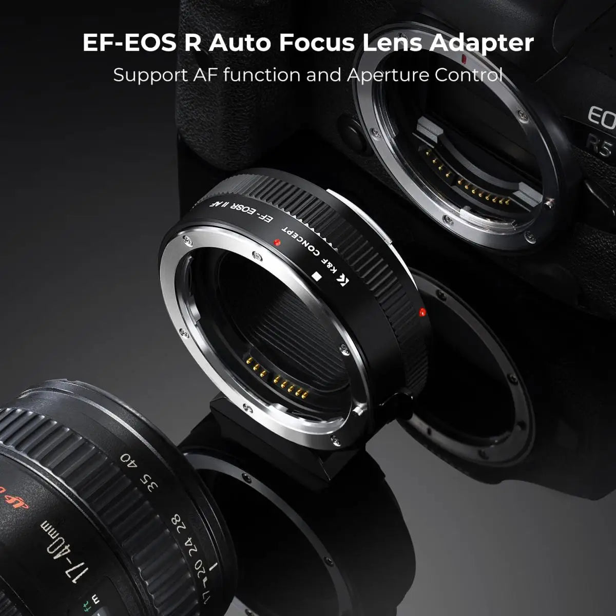 Bague d'adaptation K & F Concept EF vers EOS R  à mise au point automatique pour objectif EF-S, EF vers appareils photo à monture EOS R/RF R3 R6 R50...