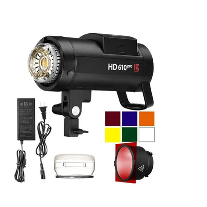 Flash stroboscopique JINBEI HD610pro extérieur sans fil avec batterie 600W 6000mAh Monolight TTL HSS 1/8000S avec déclencheur TR-Q7II en option