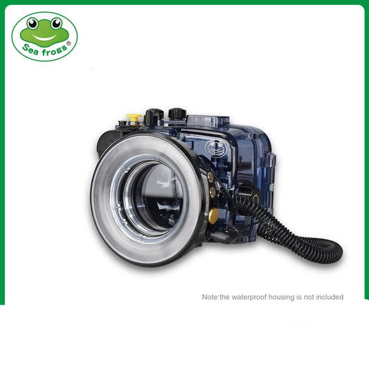 Lampe de poche sous-marine SL-108 Seafrogs avec anneau lumineux fileté de 67mm 1200LM avec lampe Macro de Charge USB pour Sony Olympus TG5/TG4/TG6...