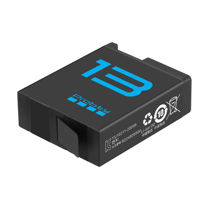 Batterie probty 2280 mAh pour batterie GoPro Hero 13 + chargeur 3 emplacements