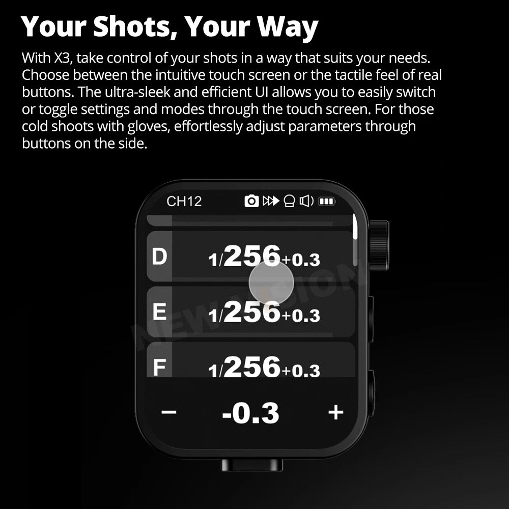 Déclencheur à distance Godox X3 2.4G Sans Fil Écran Tactile Flash pour Nikon Sony Canon Fujifilm...