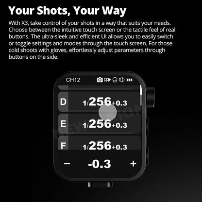 Déclencheur à distance Godox X3 2.4G Sans Fil Écran Tactile Flash pour Nikon Sony Canon Fujifilm...