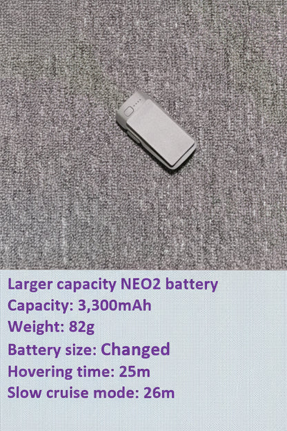 Batterie modifié  à de grande capacité pour drone DJI NEO 2 3300mAh