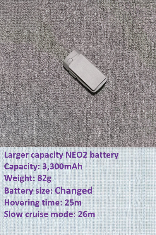 Batterie modifié  à de grande capacité pour drone DJI NEO 2 3300mAh
