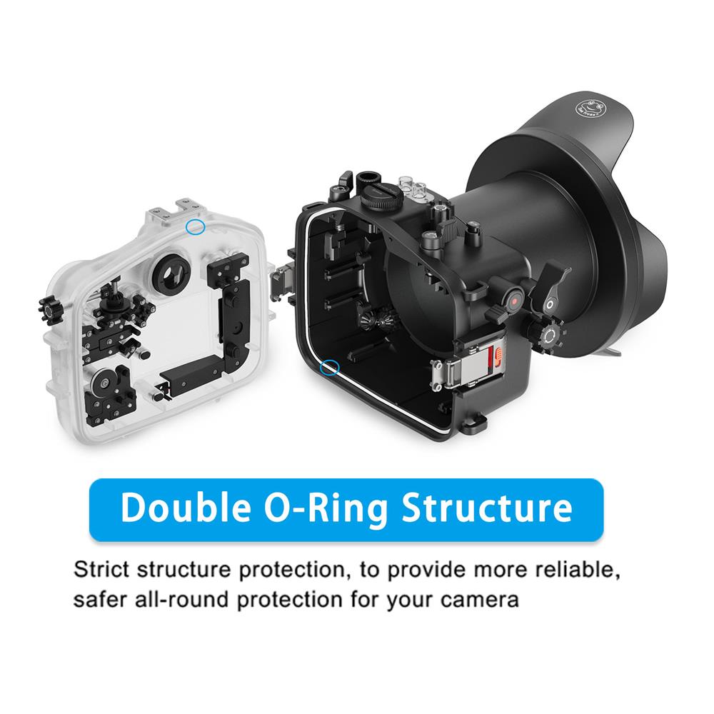 Seafrogs 40M/130FT Waterproof Housing for Canon EOS R6 II with Dome WA005-A