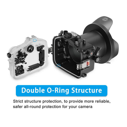 Seafrogs 40M/130FT Waterproof Housing for Canon EOS R6 II with Dome WA005-A