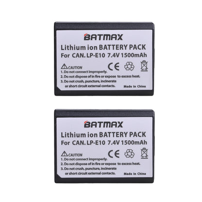 Batterie + chargeur double LP-E10 LP E10 LPE10 pour Canon EOS 1100D 1200D 1300D Kiss X50 X70 X80 Rebel T3 T5 T6...