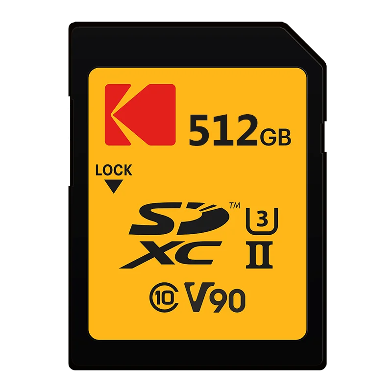 Carte mémoire SD Kodak SDHC 32 Go 64 Go 128 Go 256 Go 512 Go V30 V90 prise en charge de l'appareil photo