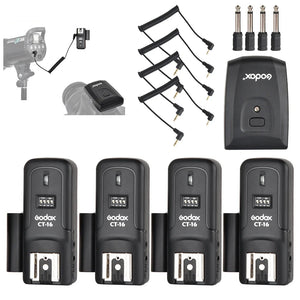 Déclencheur émetteur + récepteur Godox CT-16 16 canaux sans fil Radio Flash pour Canon Nikon Pentax Studio Speedlite Flash
