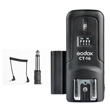 Déclencheur émetteur + récepteur Godox CT-16 16 canaux sans fil Radio Flash pour Canon Nikon Pentax Studio Speedlite Flash