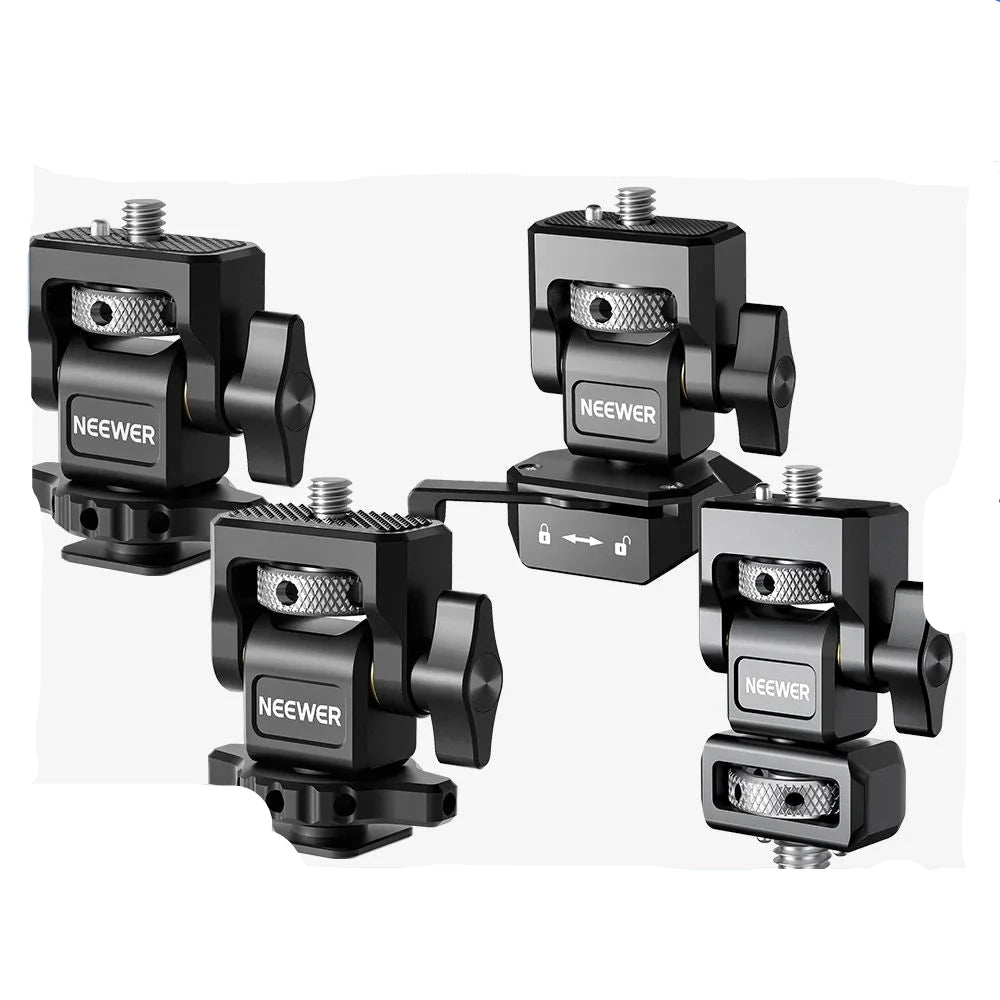 Pince réglable pour fixer un moniteur sur la fixation flash Neewer Anti-torsion, vis 1/4 pouces