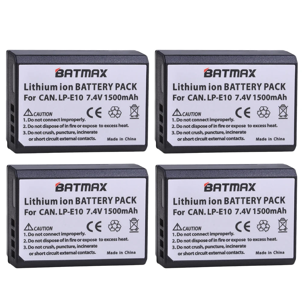 Batterie + chargeur double LP-E10 LP E10 LPE10 pour Canon EOS 1100D 1200D 1300D Kiss X50 X70 X80 Rebel T3 T5 T6...