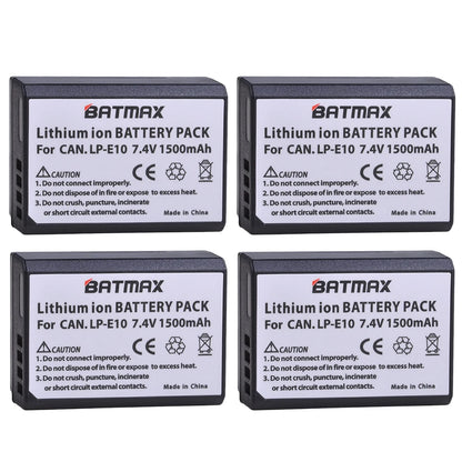 Batterie + chargeur double LP-E10 LP E10 LPE10 pour Canon EOS 1100D 1200D 1300D Kiss X50 X70 X80 Rebel T3 T5 T6...