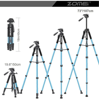 Trépied ZOMEI Q188 trépied Portable 1.8M pour appareil photo
