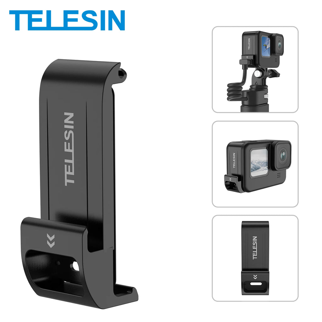 Support de charge étanche TELESIN pour GoPro 12, 11, 10, 9, charge batterie type-C