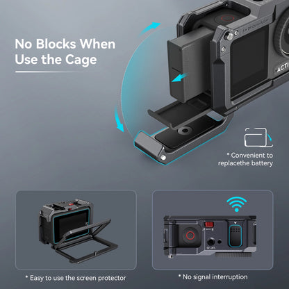 Cage SmallRig 4119C pour DJI Osmo Action 5 Pro / 3/4 étui de caméra , cadre de protection
