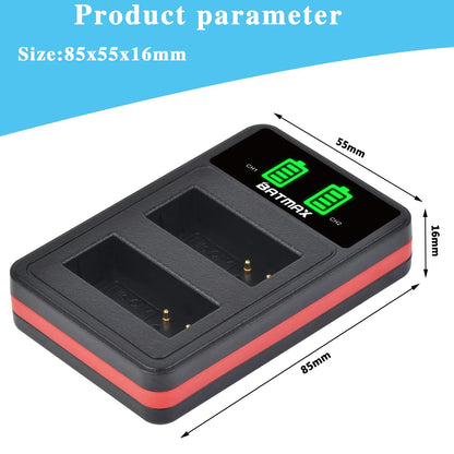 Batterie Batmax 1500mAh LP-E10 LPE10 + chargeur avec Port de Type C pour Canon EOS Rebel T3 T6 T7 T100 Kiss X50 X80 X90 1500D 3000D 4000D