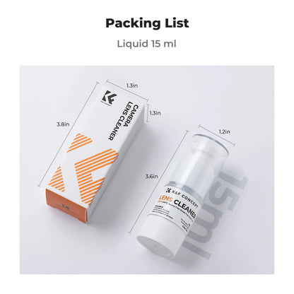 Liquide nettoyant professionnel K & F Concept pour appareil photo reflex numérique, pour objectifs, capteur CCD/CMOS 15ml