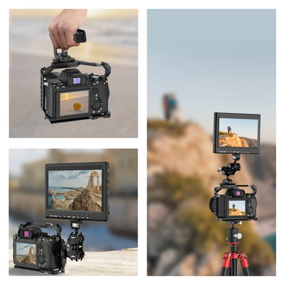 Mini rail UA022 Neewer à dégagement rapide Mini Anti-arrêt avec vis 1/4 "et broches de sécurité pour Cage de caméra poignée NATO