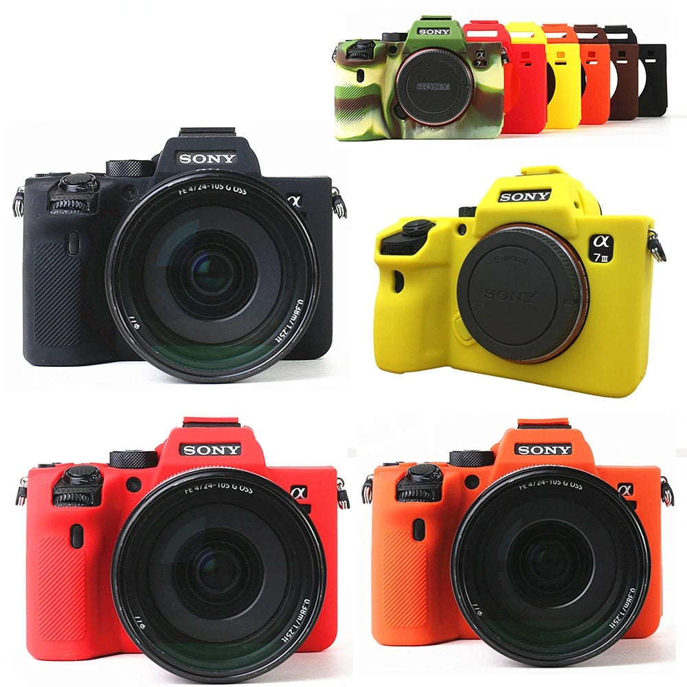 Housse silicone de protection anti-choc pour Sony A7c A9 A7 A7R A7S Mark II III IV A7II A7SII A7RII A7III A7RIII A7RIV A9II