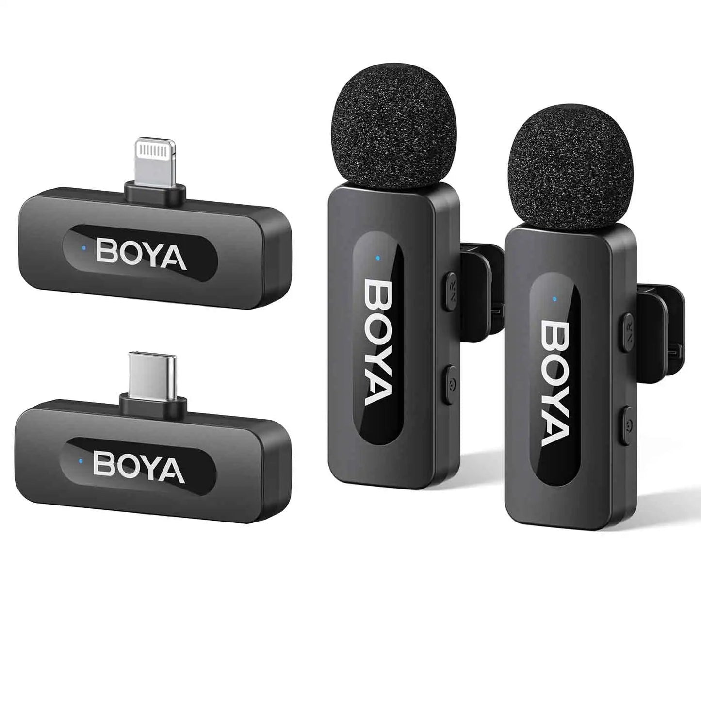 Mini Microphone Lavalier professionnel sans fil BOYA BY-V pour iPhone, iPad, Android, reflex, caméra, diffusion en direct, enregistrement de jeu, Interview, Vlog...