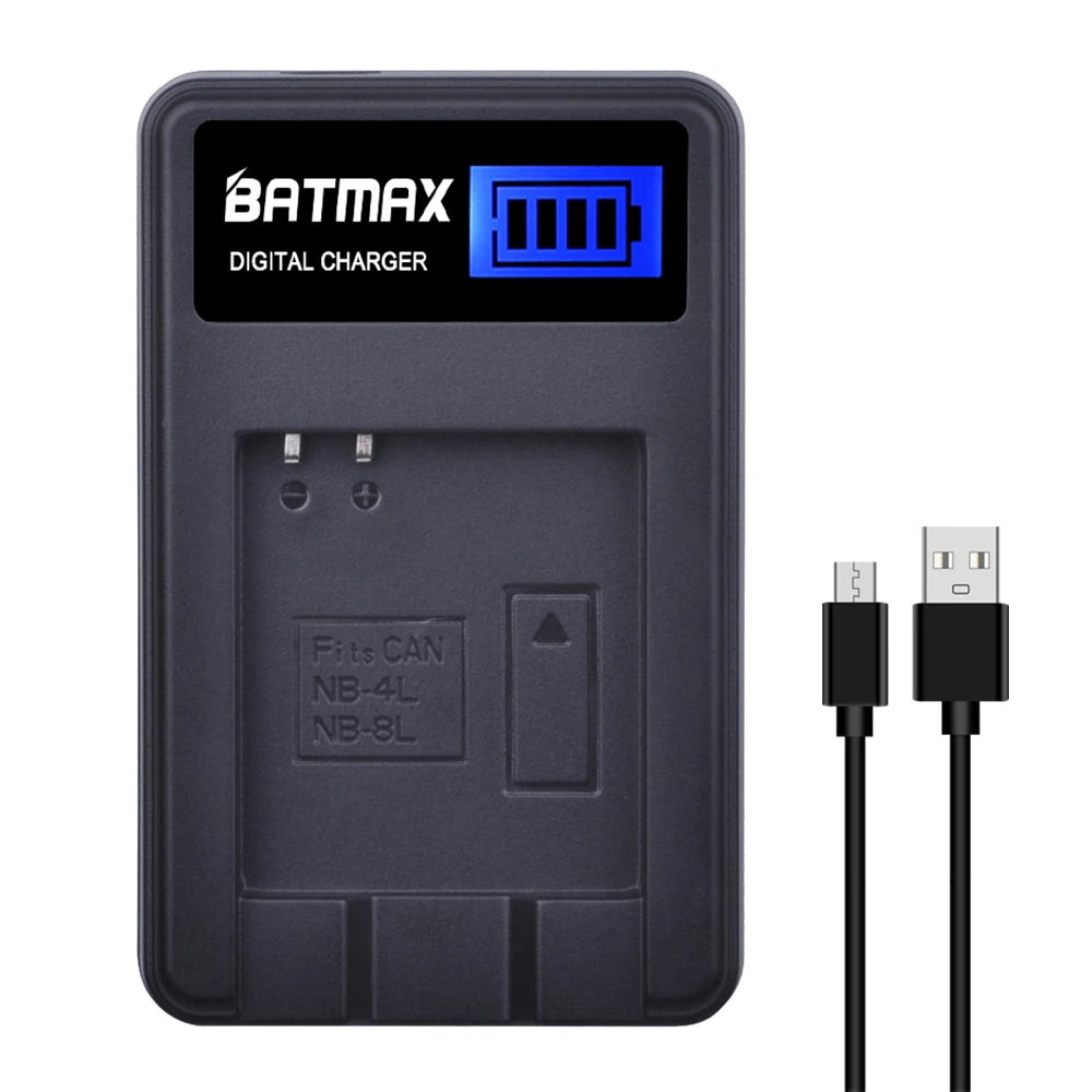 Batterie Batmax NB-4L NB4L + chargeur pour Canon IXUS 50 55 60 65 80 75 100 I20 110 115 120 130 IS 117 220 230 255 HS SD780